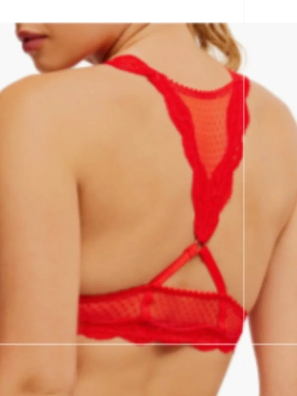 Free People Intimately FP Midweek Longline Bralette, Red, size Large, NWT